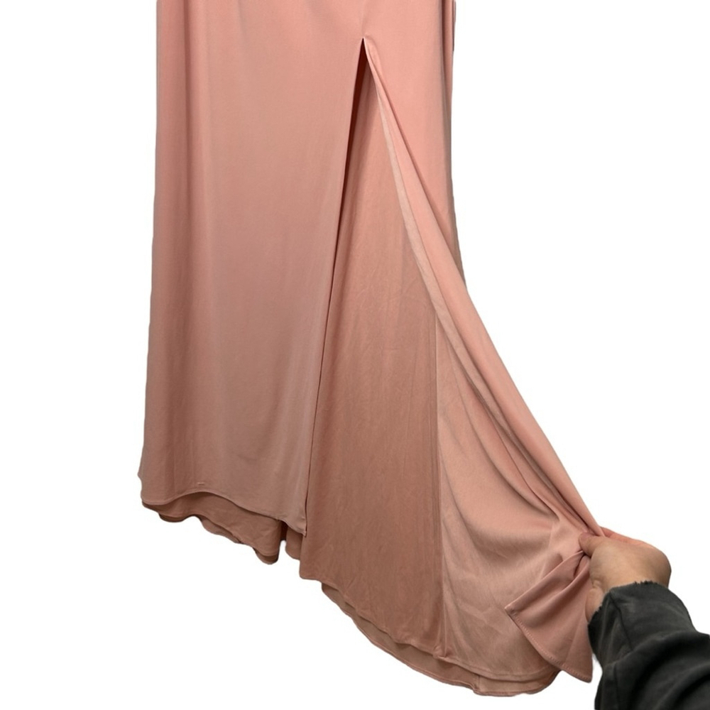 MAC DUGGAL 68163 Embellished Drop Shoulder Jersey Long Gown Dress Rose Pink 14 - Picture 5 of 14